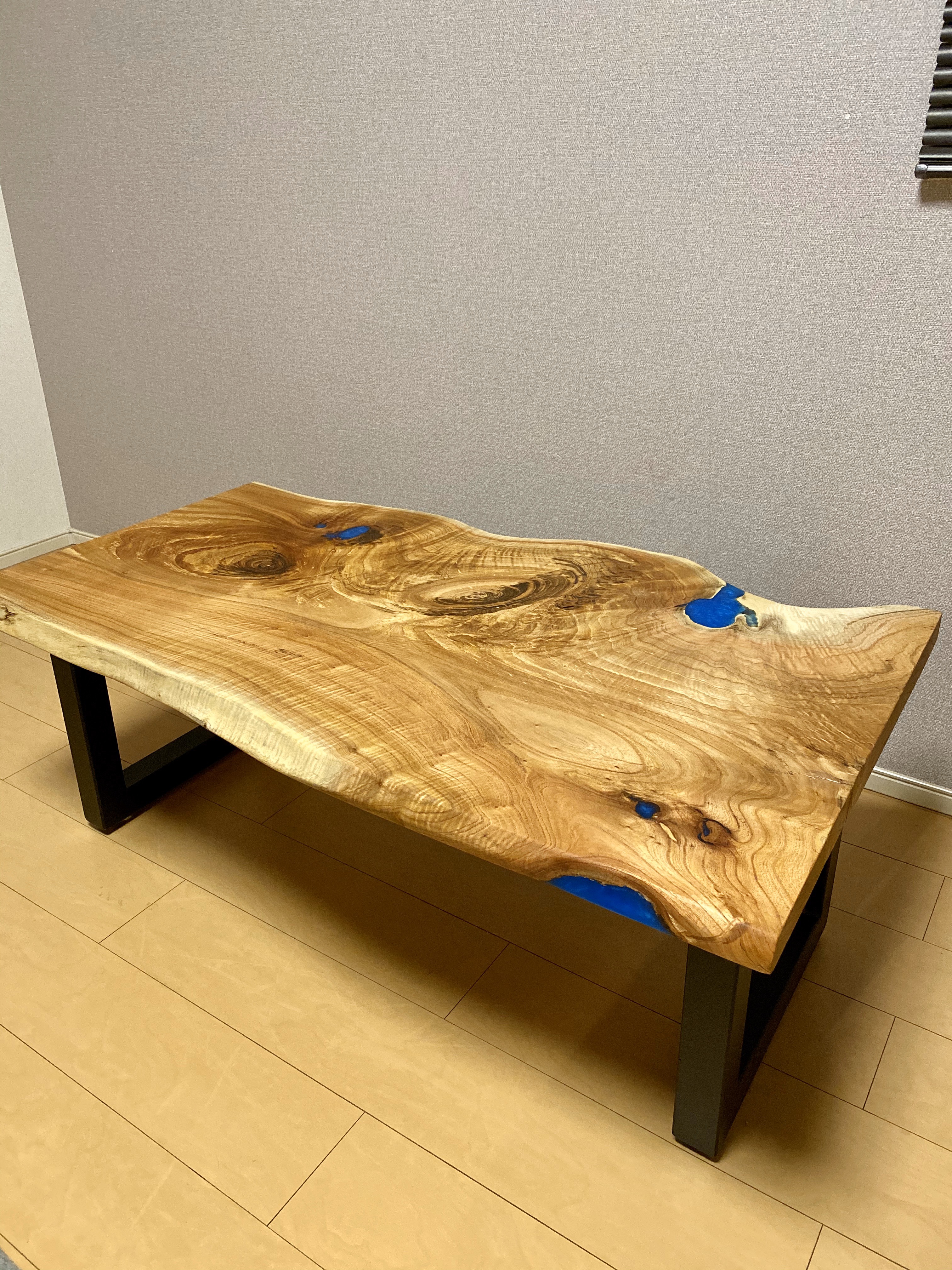 レジンテーブル　ローテーブル　作業台 レジンテーブル ウッドレジン レジン作品 ローテーブル