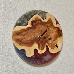 時計　置き時計　レジン時計　一枚板　クロック 4枚目の画像