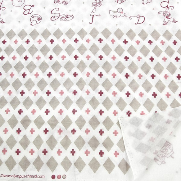 Shinzi Katoh　ダブルガーゼ生地[Toys_グレー] 3枚目の画像