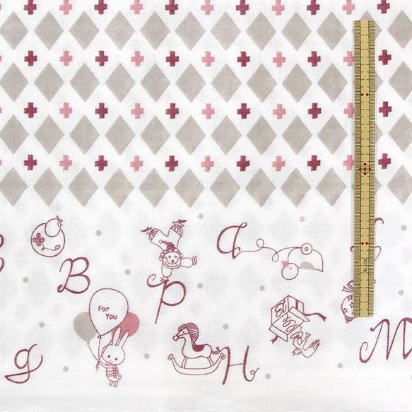 Shinzi Katoh　ダブルガーゼ生地[Toys_グレー] 4枚目の画像