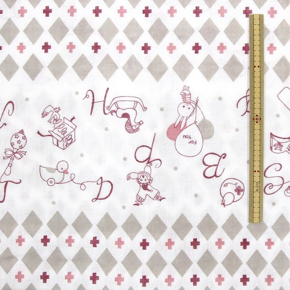 Shinzi Katoh　ダブルガーゼ生地[Toys_グレー] 5枚目の画像