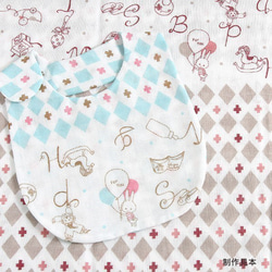 Shinzi Katoh　ダブルガーゼ生地[Toys_グレー] 6枚目の画像