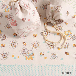 Shinzi Katoh　シャーティング生地[Bee_グレー] 6枚目の画像