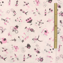 Shinzi Katoh　ダブルガーゼ生地[Circus_ピンク] 3枚目の画像