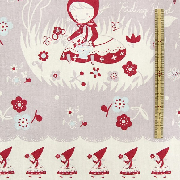 Shinzi Katoh　オックス生地[Little Red Riding Hood_グレー] 4枚目の画像