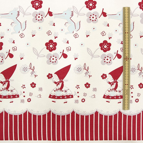 Shinzi Katoh　オックス生地[Little Red Riding Hood_グレー] 6枚目の画像