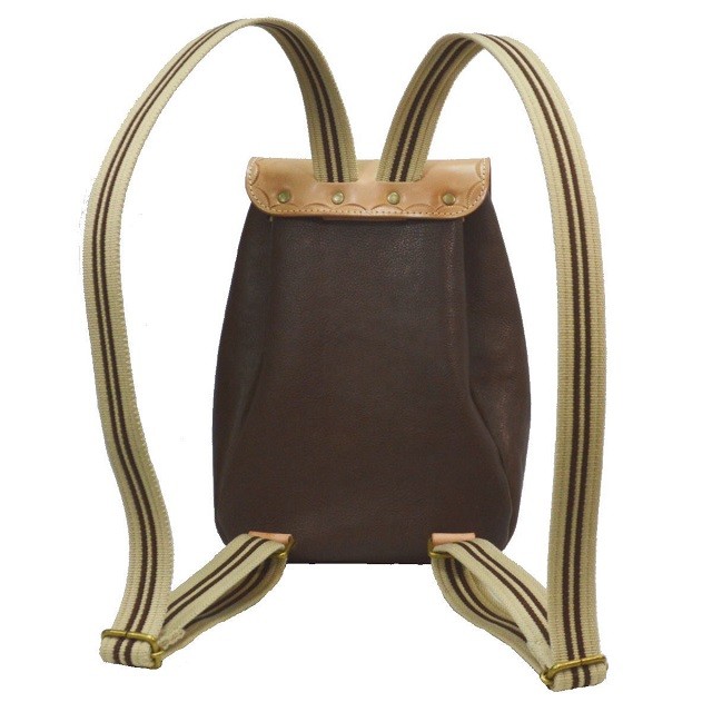 革製 リュックサック レディース ハンドクラフト フラワーカービング