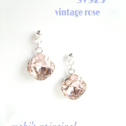 【SV925】vintage rose  ～ 薔薇のpierce～    受注制作 1枚目の画像