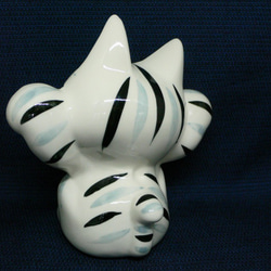 京焼　「福招き猫」　福を呼ぶ縁起物　　 3枚目の画像