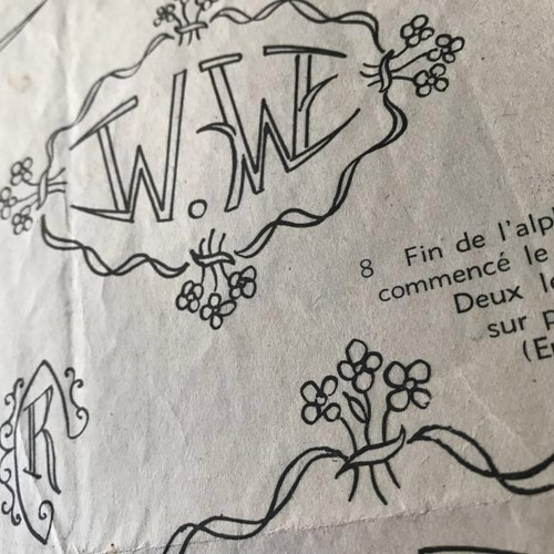 フランス 1956年12月刺繍新聞 編み図・パターン アンティーク