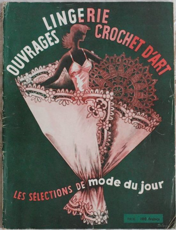 *1954年 手芸雑誌LINGERIE OUVRAGES CROCHET D‘ART 1枚目の画像