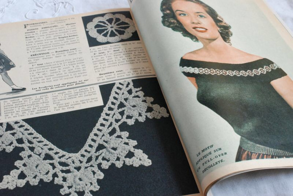 *1954年 手芸雑誌LINGERIE OUVRAGES CROCHET D‘ART 9枚目の画像