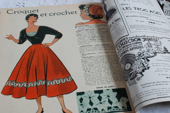 *1954年 手芸雑誌LINGERIE OUVRAGES CROCHET D‘ART 10枚目の画像