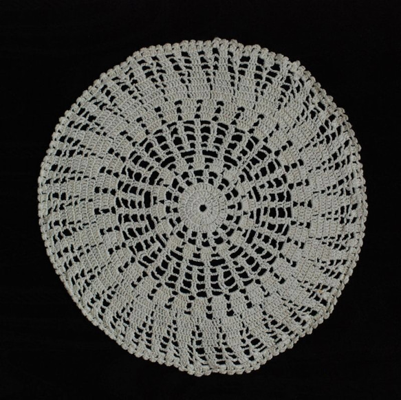 アンティーク クロッシェレース 直径20.5cm [2697] 2枚目の画像