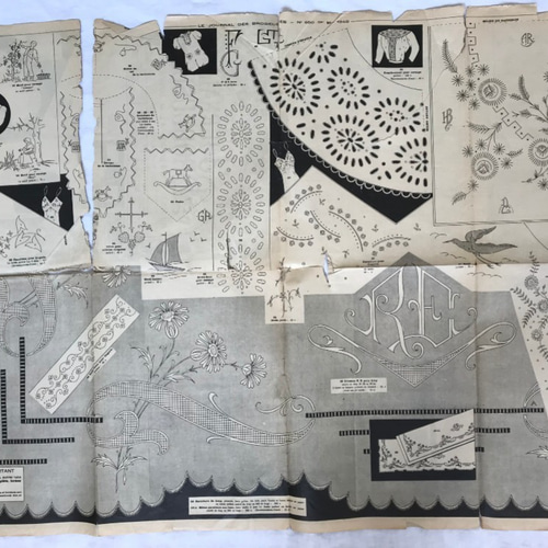 1949年発行 刺繍新聞 編み図・パターン アンティークメルスリー 通販