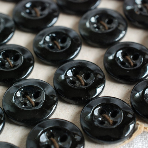 GB３：♪１１０個♪　フランス　アンティーク　ビンテージ　キラキラ　ガラスボタン GB133 チェコガラスボタン 約18mm | 【アトリエ美樹】Beads