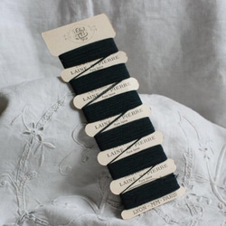 アンティーク糸　レーヌ・サン・ピエールの紙製糸巻き 羊毛 モスグリーン. 6枚目の画像