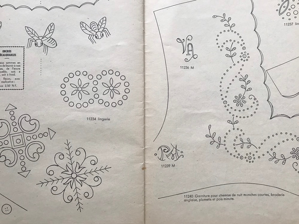 *1963年刺繍図案集「刺繍のすべて」TOUTE LA BRODERIE 全17ページ. 6枚目の画像