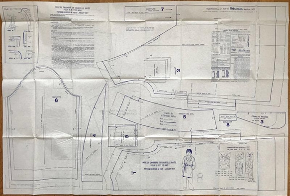 *1977年7月 洋裁型紙2枚セット フランス. 10枚目の画像