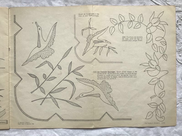 *1956年刺繍図案集「刺繍のすべて」TOUTE LA BRODERIE 全17ページ. 7枚目の画像