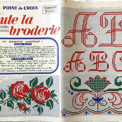 1967年刺繍図案集「刺繍のすべて」TOUTE LA BRODERIE  18周年記念版 全34ページ. 1枚目の画像