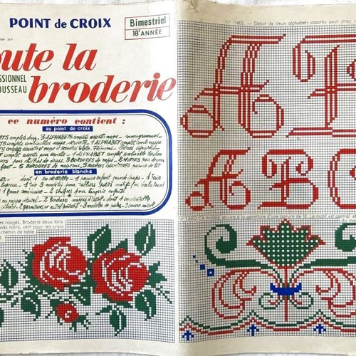 洋書　図案集　刺繍 ビンテージ 図案集 1967年刺繍図案集「刺繍のすべて」TOUTE LA BRODERIE 18周年記念版 全