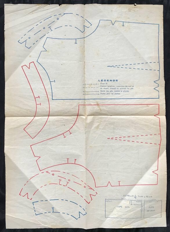 *フランス  1960年10月　子供用型紙. 2枚目の画像