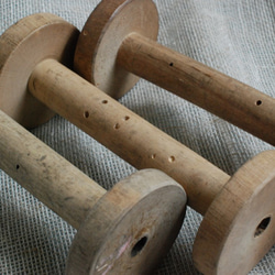 アンティーク【訳あり】3本セット木製糸巻き スプール  C. 5枚目の画像