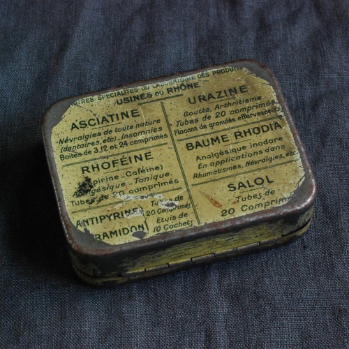 アンティーク缶 ブリキ缶 ティン缶 アスピリン缶. ギフトボックス