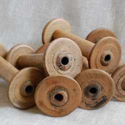*アンティーク　木製糸巻き　スプール. 2枚目の画像