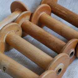 *アンティーク　木製糸巻き　スプール. 4枚目の画像