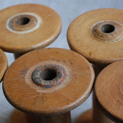*アンティーク　木製糸巻き　スプール. 5枚目の画像