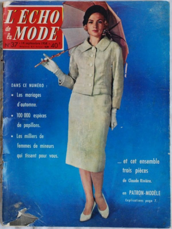 1958年9月 手芸雑誌 L’ECHO de la MODE. 1枚目の画像