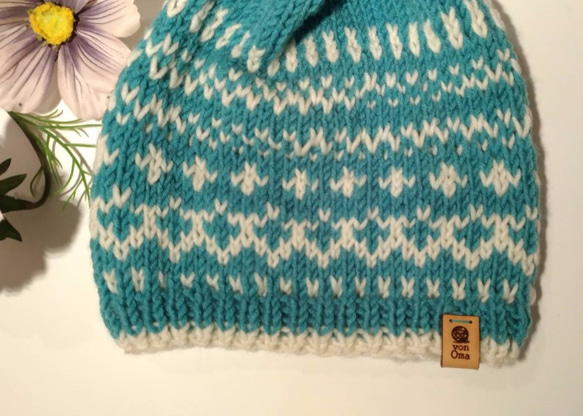 手織純羊毛  ~針織毛帽 (挪威帽)~  *Oma歐嬤手工訂製毛線* Made in Austria 第1張的照片