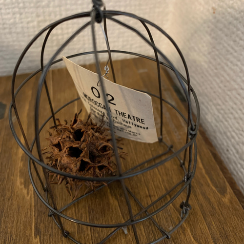 ミニチュア ワイヤークラフトの鳥カゴ その他インテリア雑貨