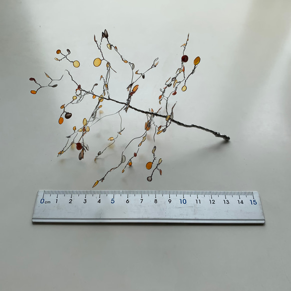 ワイヤークラフト　木の枝　✳︎ オレンジver✳︎ 6枚目の画像