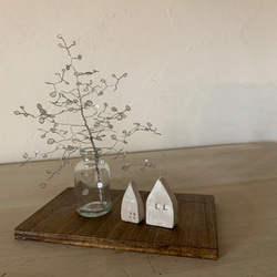 ワイヤークラフト　木の枝　✳︎ホワイトver✳︎ & 白い教会 12枚目の画像