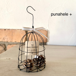 ミニチュア ワイヤークラフトの鳥カゴ クリスマスver その他