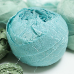 キモノヤーン　絹　200g　ターコイズ・グリーンMIX03 5枚目の画像