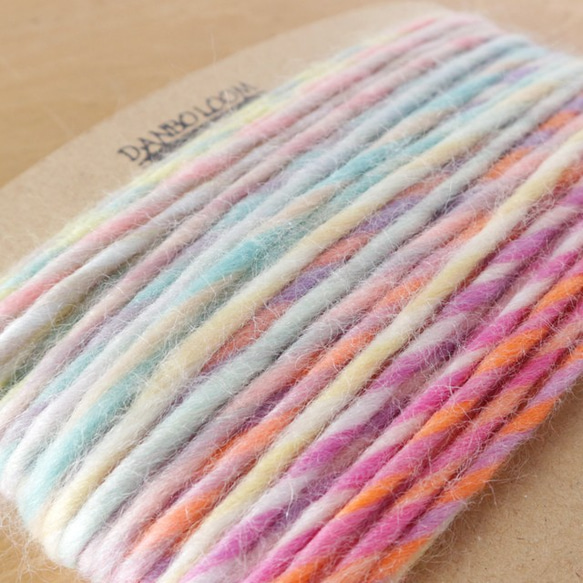 手織りにも！毛糸　FukuFuku 008 A パステル（M） 2枚目の画像