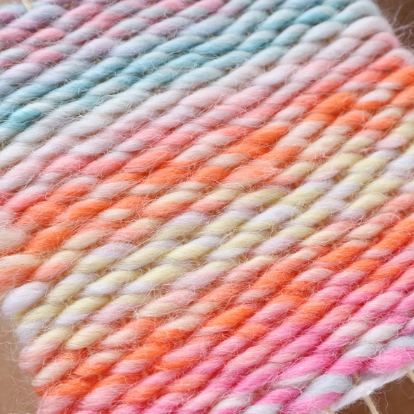 手織りにも！毛糸　FukuFuku 008 A パステル（M） 4枚目の画像