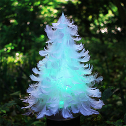 【光る羽ツリー】テーブルサイズ LEDライト付き feather tree light 8枚目の画像