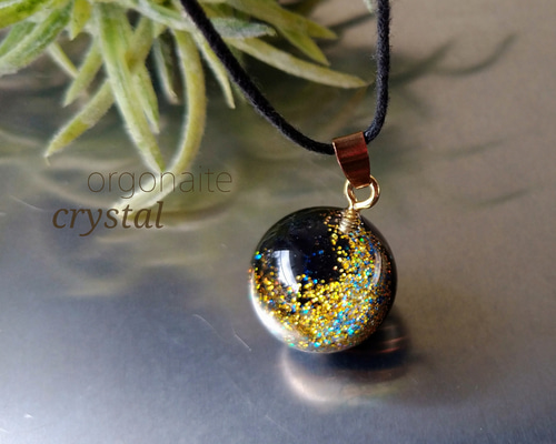 すずらん/サンダーと金龍　蓄光　オルゴナイトネックレス GOLD STONE オルゴナイト ペンダント ツリーオブライフ 生命の樹 幸運