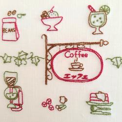 純咖啡店配件 繡花面板 咖啡店 第2張的照片