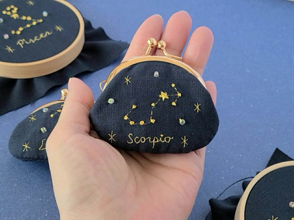 星座刺繡扣夜空星空珠子閃光夏季配飾包 第4張的照片