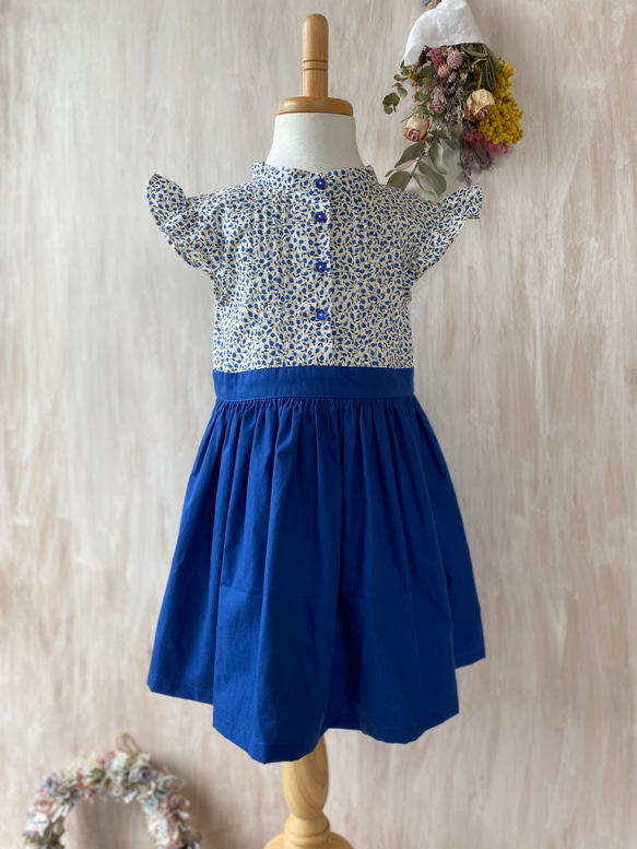 リバティ×海のブロードのワンピース❤︎100㎝ 子供服 pratolina
