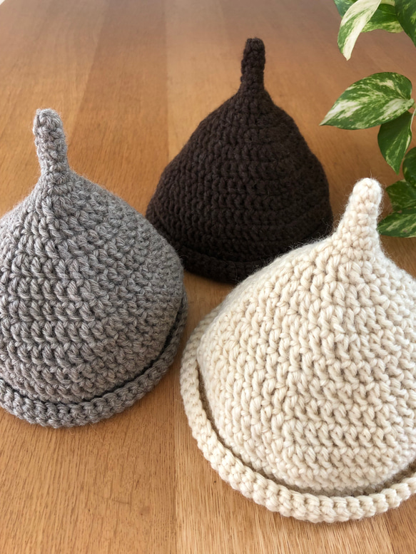 ニット帽 ボーラーハット どんぐり帽子 milkco｜ニット帽・ビーニー 