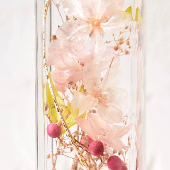 本物のさくら【桜ハーバリウム】『MIYABI-雅-』花宴（はなのえん）- 薄紅 　＊メッセージカード無料 4枚目の画像