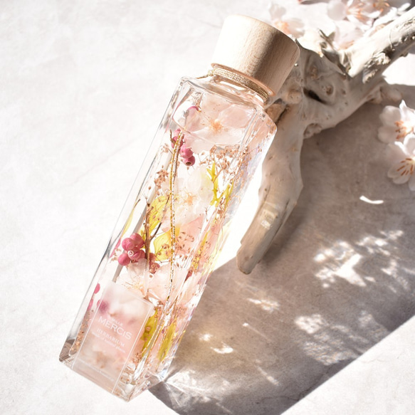本物のさくら【桜ハーバリウム】『MIYABI-雅-』花宴（はなのえん）- 薄紅 　＊メッセージカード無料 2枚目の画像