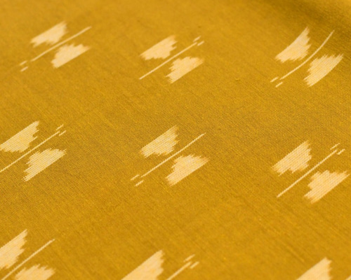 【新品未使用】久留米かすり野村織物反物　花雪輪文様　小豆色 久留米絣＞現代的な色柄、昔ながらの伝統-ぼた雪（綿100